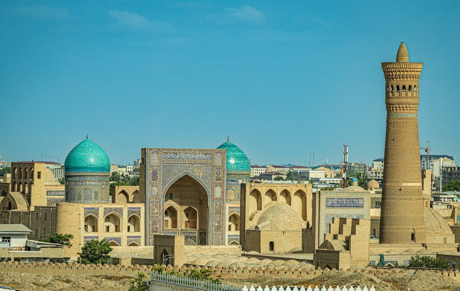 a large building with a blue dome on top of it